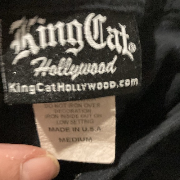 King Cat  Hollywood  Vintage Black T-Shirt in excellent pre~loved condition - Picture 4 of 7